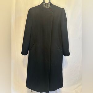 Vintage Women’s Central Park Anglo Fabrics Black Pea Coat